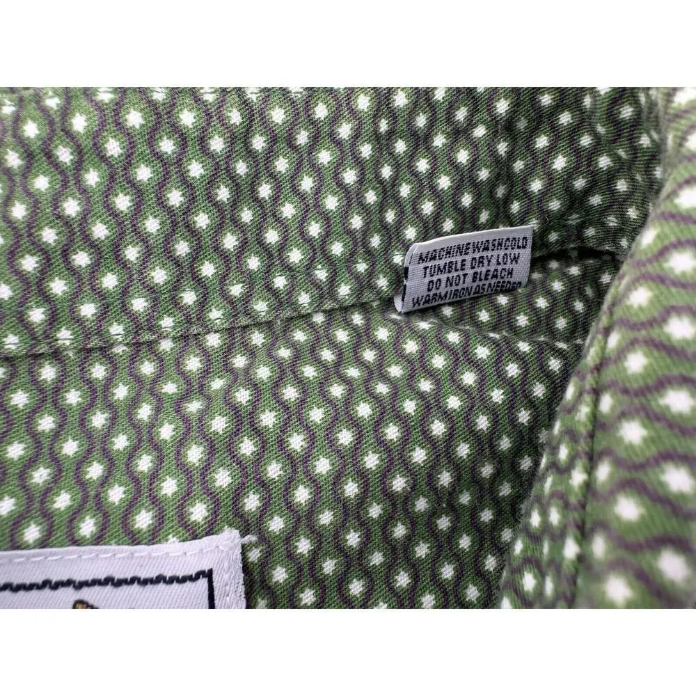 Cinch Button Up Shirt Size L Star Print Green Western Rodeo Dress Cowboy Cotton - Picture 15 of 16